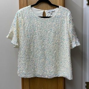 Hayden ladies cocktail sequined top. Size L